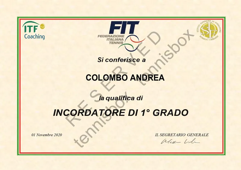 Home 2 Incordatore racchette da tennis FIT Mantova