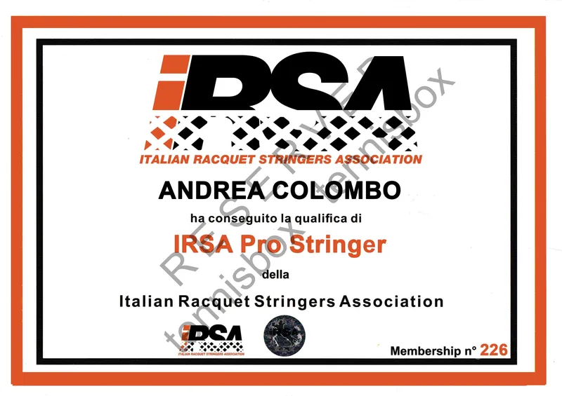 Home 1 IRSA Pro Stringer Mantova